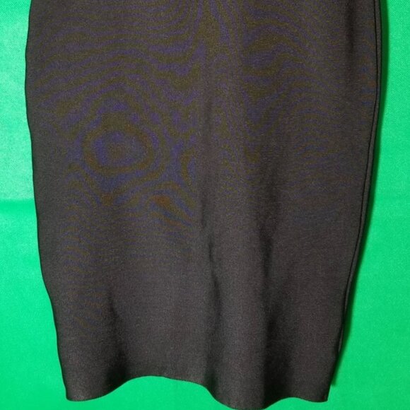 WOW COUTURE Midi Skirt High Waist Pencil Stretch Front Zipper Size Small Retro - Picture 4 of 7